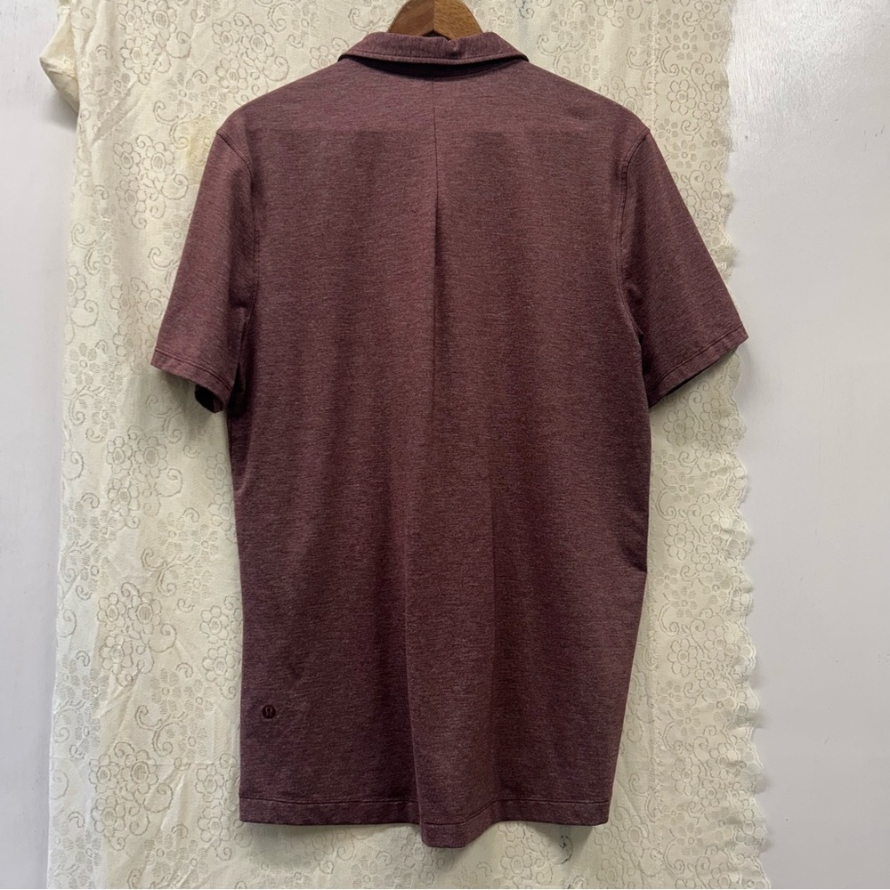 Lululemon short sleeve evolution polo in heather arctic plum size medium - Picture 8 of 10